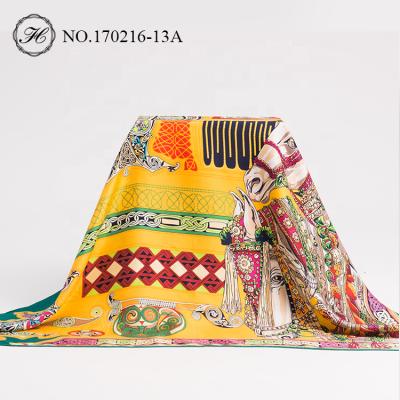 China Custom Square 100% Silk Digital Printed Womens Types Silk Shawls for sale