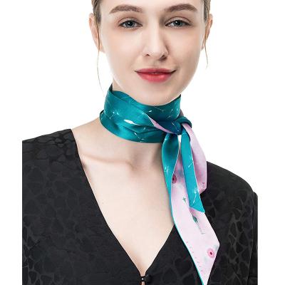 China Wholesale Custom Digital Printed Style 100% Twill Long Skinny Silk Scarf for sale