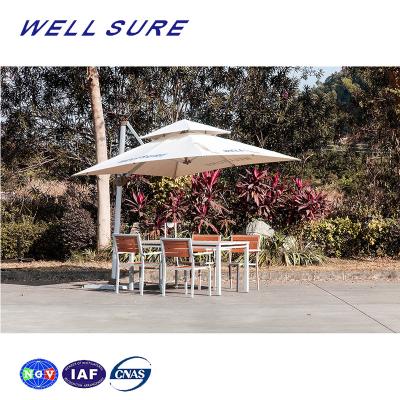 China Patio\garden\outdoor cheap setting\hotel\beach large size umbrella sun patio garden beach with table chair for leisure for sale