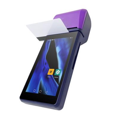 China SDK Android 9.0 5 Inch Touch Screen All Netcom rear camera handheld pos system for sale