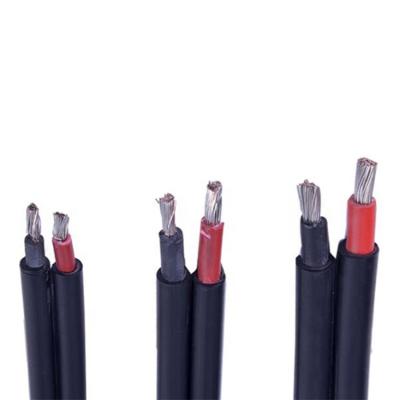 China Aerial Solar Photovoltaic Power Cable 2 Core Red Black Solar Cable Wire 4mm2 6mm2 10mm2 16mm2 for sale