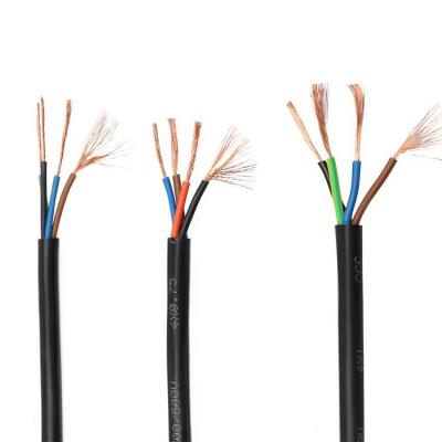 China Industrial Flexible Electrical Copper Cable RVV 2 3 4 Cores H05VV-V Multicore Flexible Electrical Wire for sale