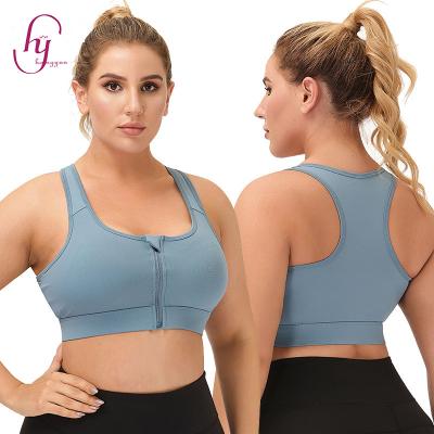 China Customized Design Viable Women's Slim Logo Gym Fitness Top Cup Sports Wire Free Underwear Women Plus Size Yoga Sports Bra for sale