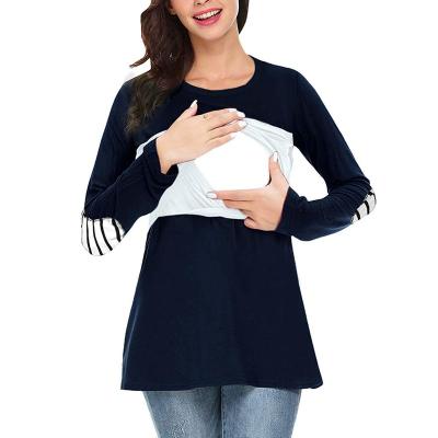 China 2020 High Quality Custom Made Anti-allergy Mother Breastfeeding Ladies Casual Upper Pregnant Maternity Nursing Clothes for sale