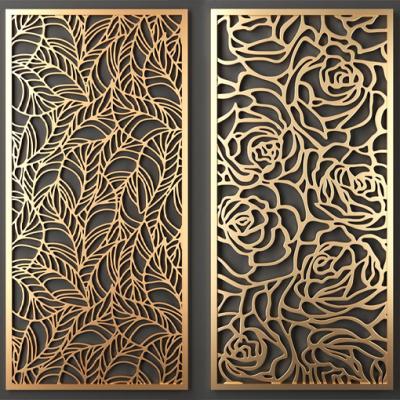 China CLASSIC Decorative Divider Panel Hall Wall Screen Stainless Steel Screen Partition for sale