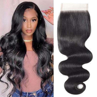 China 2021 Brazilian Body Wave Top Brazilian Body Wave 4x4 Closure 4x4 Closure 8a Virgin Human Hair Cheap Human Hair Wholesalers for sale