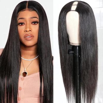 China Good Sellers Brazilian Hair Silky Straight Wigs Wave Hair Bone Straight Hair Part Wigs Straight U for sale