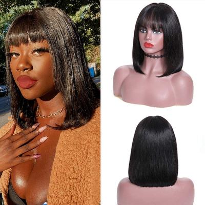 China Density Bob Brazilian Hair Wig Machine Made, Afro Curly Hair Wig For Black Women, 150% Human Half Lace Wig For Black Women for sale