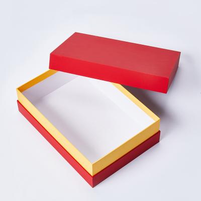 China Recyclable Custom High Quality Sky And Earth Box Festival Red Gift Packing Box Cardboard Wedding Paper Packaging With Ribbon for sale