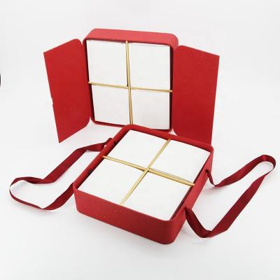 China Best Selling Luxury Biodegradable Recyclable Mooncake Paper Box Mooncake Gift Box for sale