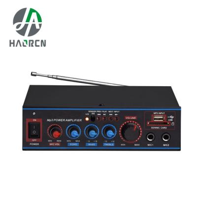 China Mp3 Player+FM Radio+MIC+Bt Powerful 20 Watts EQ USB SD BT Karaoke Mixer Wholesale Channel audio Amplifier for sale