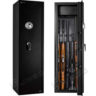 China New Arrival Jimbo Metal Long Fingerprint Gun Biometric Gun Safe Rifle Vault 5 Gun Storage Cabinet for sale