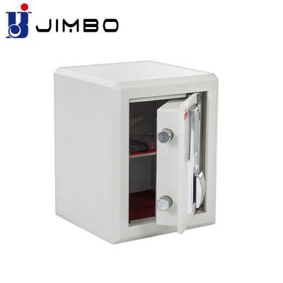 China Hot Sale Small Metal Storage Home Silver Steel Electronic Fire Resistant Safe Box With Biometric Fingerprint Safe Lock for sale