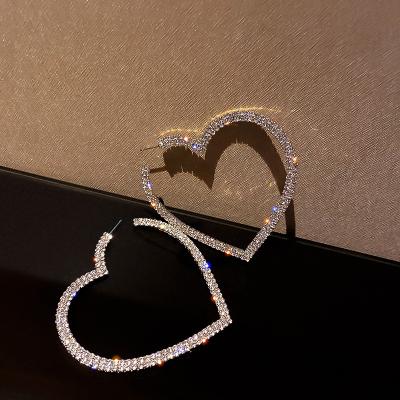 China 2020 Big Fashion South Korea TRENDY Exaggerated Heart Earrings Design for sale