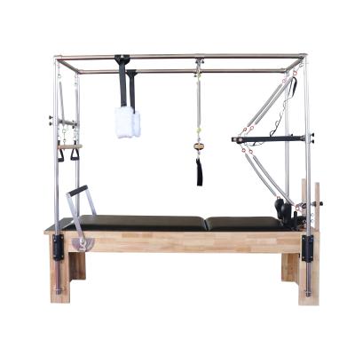 China Commercial Fitness Equipment Gym Center Use Body Pilates Equipment Wooden Reformer Pilates With Tower for sale