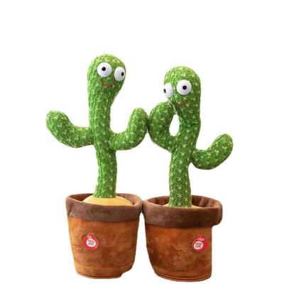 China Funny Gifts First Education Decoration Gift For Kids Electric Singing Recording Toys Dancing Cactus for sale