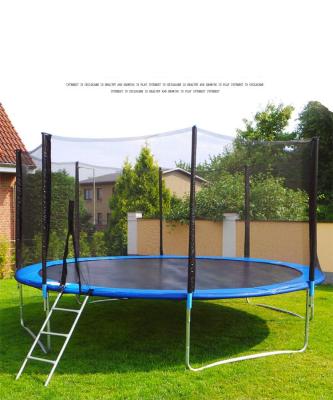 China Cheap safety 8ft 10ft big pumpkim indoor outdoor trampoline 12ft with safety fence for sale