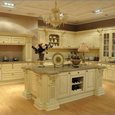 China Traditional Hot Sale Italian Furniture Kitchen Antique Solid Wood Cupboards for sale