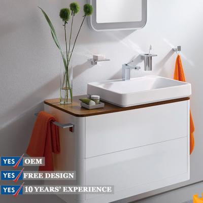 China Modern White Bathroom Vanity Cabinet Hotel Bathroom Vanity Cabinet for sale