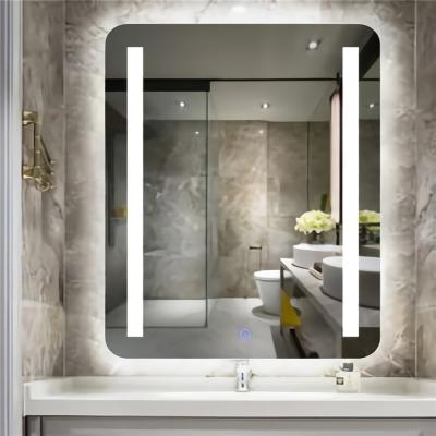 China Bright Illuminated Square LED Smart Bathroom Mirror With Speaker for sale