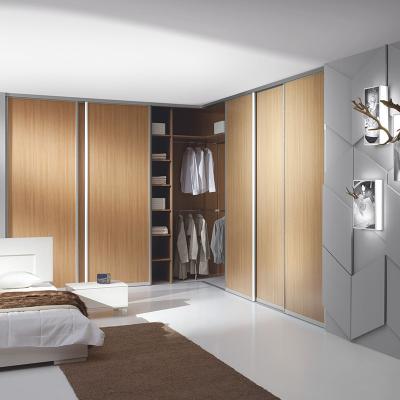 China Modern Double Color Plastic Wardrobe Mirror Sliding Door Design Furniture Bedroom for sale