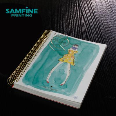 China Hot Sale High Quality Custom Logo Spiral/Wire-o Spiral Binding Spiral Journal for sale