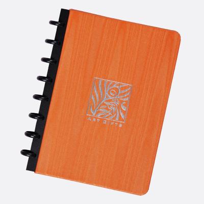 China Wholesale Custom Leather Agenda Logo Disc Bound a5 PU Hardcover Book Agenda Planner Leather Journal Custom Leather Notebook for sale