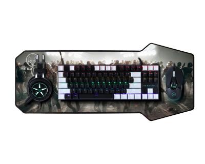 China Mechanical RGB Metal Backlight Computer Gaming Keyboard and Mouse Modern Handy Cable Set for sale