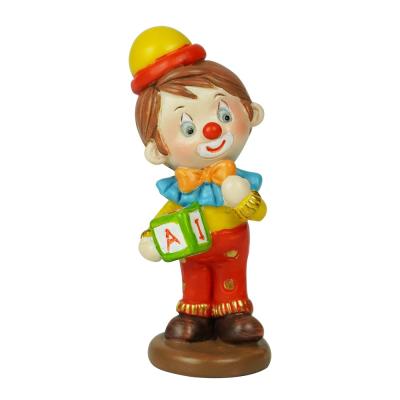 China Europe wholesale home decor polyresin table craft, mini resin joker figurine with magic cube for sale