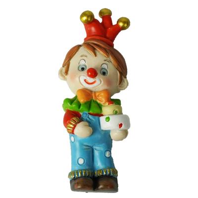 China Wholesale Europe polyresin craft,home decor mini resin clown table figurine with cake for sale