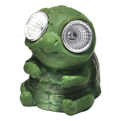 China Anyouo Modern Home Cement Tortoise Statue Solar Lighted Yard Garden Decor for sale