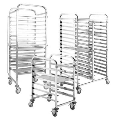 China Sustainable Food Grade Stainless Steel Cooling Rack For Restaurant Bakery Rack Trolley With Caster for sale