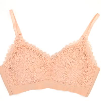 China Newest High Quality Wholesale Cheap Breathable Pink Lace Bra Designs Daily Bra for sale