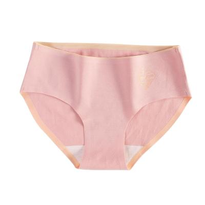 China Summer Cute Breathable Thin Seamless Antibacterial Sheer Antibacterial Sexy Girl Waist Crotch Cotton Panties Ladies Panties for sale