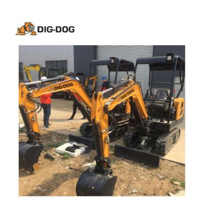 China DIGDOG Mini Hydraulic Trench Digger Bucket Construction Material Small Crawler Excavator 1ton 1.8ton Excavator For Sale for sale