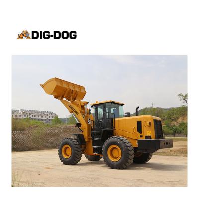 China Construction Material Shops DIG-DOG Hot Sale Small Engine Loader ZL50 Mini Wheel Loader Machine For Sale for sale