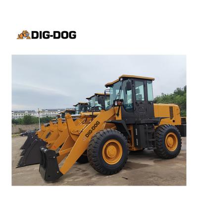 China Building Material Stores DIGDOG Garden Tractor With Front Loader Mini Wheel Loader Manufacturer Mini Loader for sale