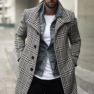 China Fashion Men Ditch Coat Winter Coat QUICK DRY Warm Turn-down Collar Single Breasted Single Breasted Outerwear Long for sale