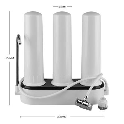 China Under Sink Or Office Desk Portable 3 In 1 3 Stage Activated Carbon PP CTO Water Filter for sale