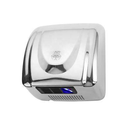 China Hotel Wholesale ASIALEO Automatic High Speed ​​Low Noise Silver Stainless Steel Hand Dryer For Toilet for sale