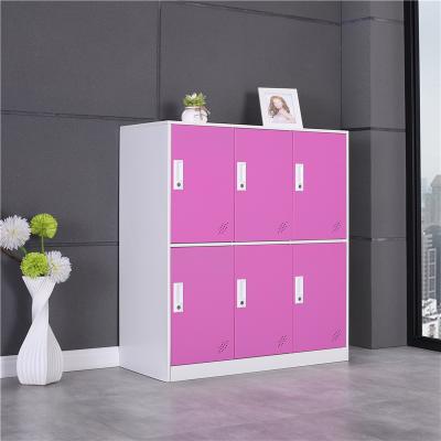 China Storage Bag And Other Items Fashion Small Metal Locker Storage Cabinet Steel Bedroom Wardrobe Cabinet for sale