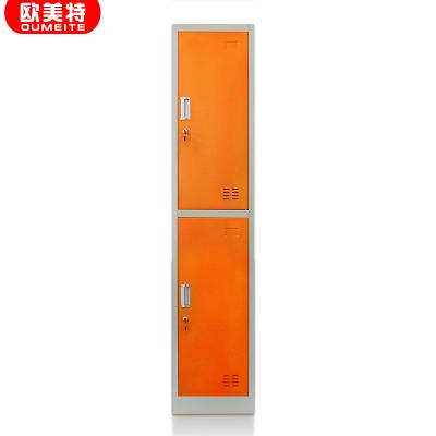 China Clothing Locker (Others) 2 Tier Metal Adjustable Locker 2 Door Steel Wardrobe for sale