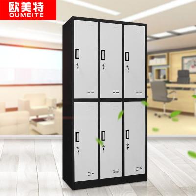 China Gym Metal Locker Steel Cabinet (Other) 6 Door Adjustable Steel Locker for sale