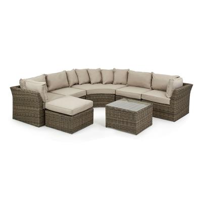 China YASN HYTZ002 Brown Comfortable Rattan Garden Patio Furniture Material Sofa Set Luxury Patio Furniture Cover for sale