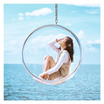 China YASN HWQQ019 Modern Hot Selling Bubble Chair Transparent Bubble Ball Swing Acrylic Clear Hanging Chair With Stand for sale