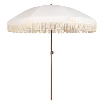 China YASN TYS019 Modern Outdoor Furniture Beach Tassels Cotton Outdoor Rope Woven Garden Folding Umbrella for sale