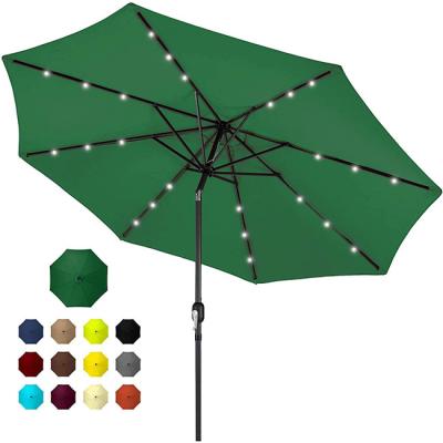 China YASN TYS002 LED Sun Patio Umbrellas Large Size Modern Outdoor Garden Solar Patio Umbrella for sale