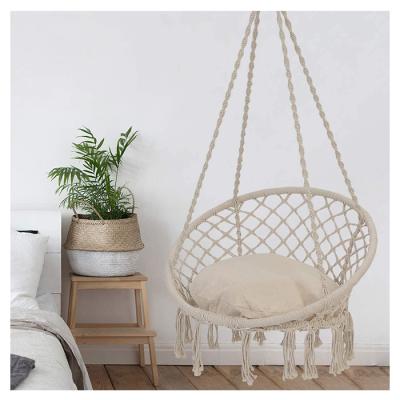 China YASN DY002 Durable Beach Macrame Around Cotton Garden Hammock Aerial Folding Outdoor Hanging Hanging Chair for sale