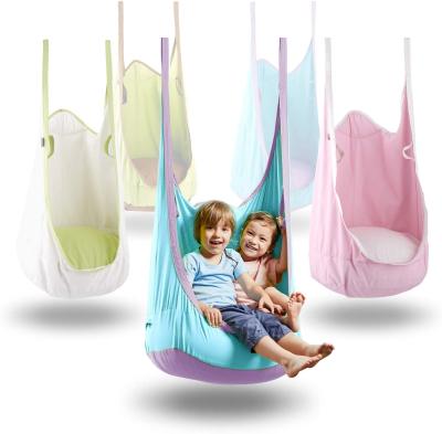 China YASN YEDC004 Soft Blue Cotton Modern Camping 100% Swing Baby Stand Hanging Hammock for sale