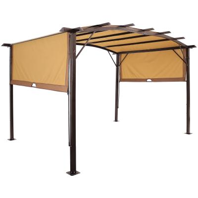 China Polyester YASN ZYP021 Retractable Outdoor Patio Awning Gazebo Pergola Metal Pergola Gazebo for sale